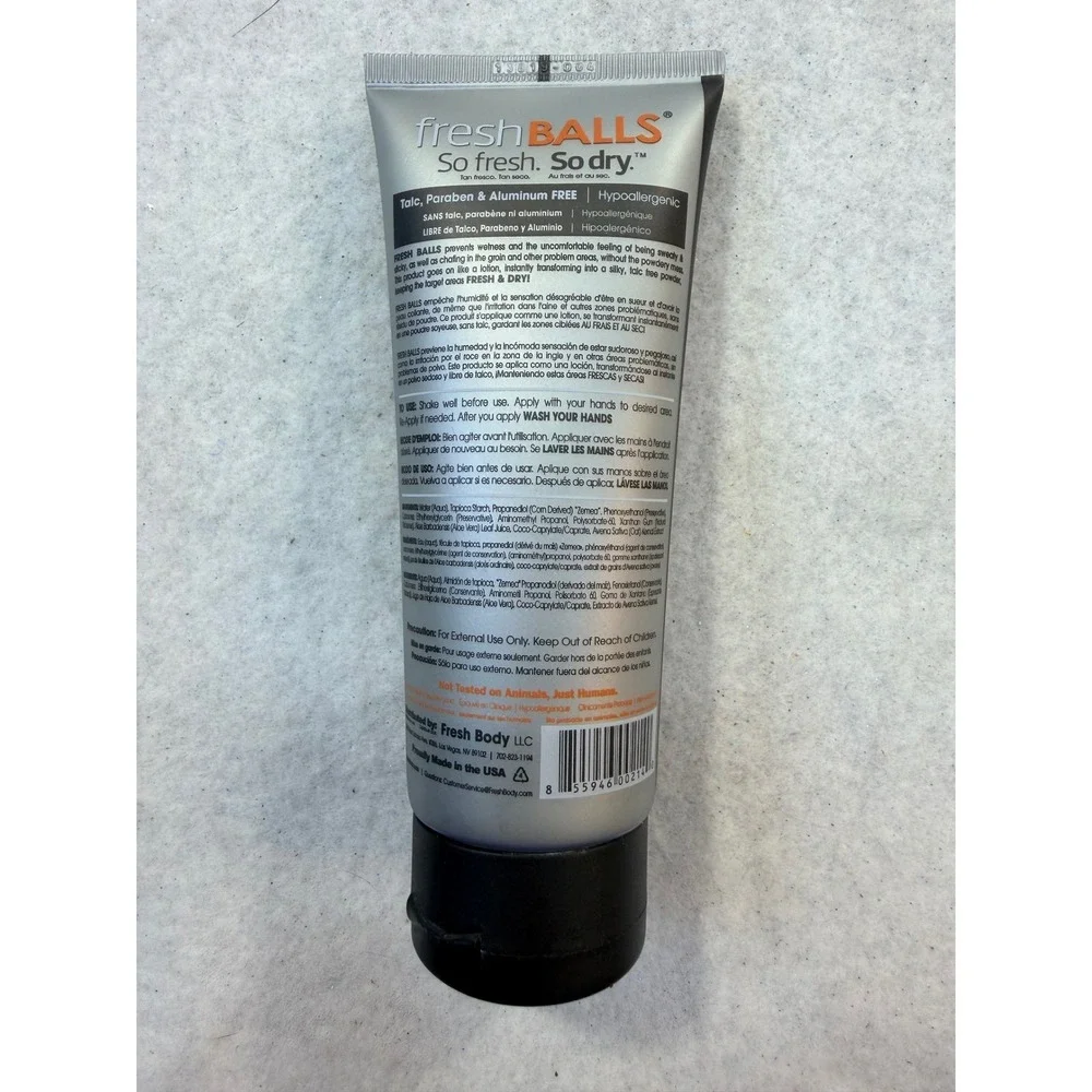 Fresh Body Fresh Balls Hygiene For Groin Area Anti-Chafing Cream 3.4oz 100ml New